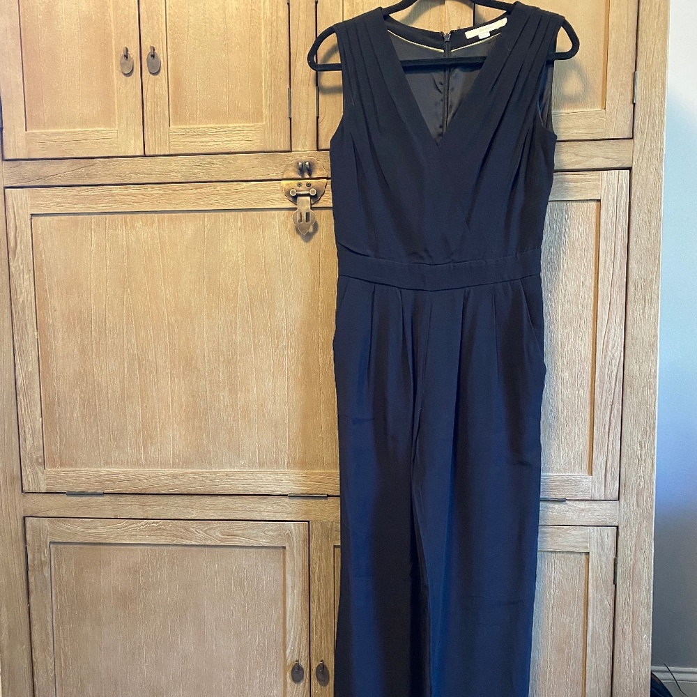 BODEN Black Wide-Leg Pant Jumpsuit Size 4 (petite)